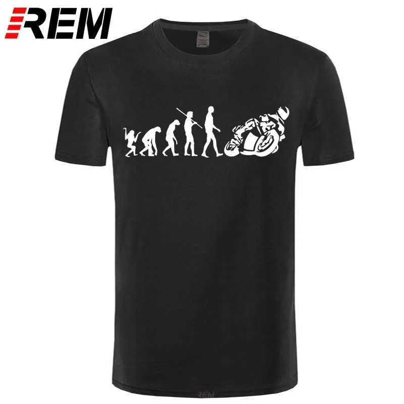 Sommar Mode Cool Tee Shirt Evolution Motorbiker Motorcyklar T-shirt Casual T-shirt 210629