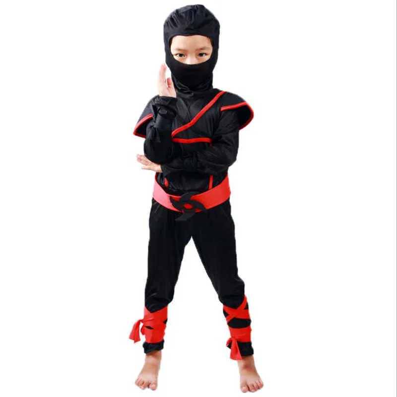 Ninjago Kostuum Ninja Cosplay Kids Jongens Meisjes Halloween Party Fancy Dress Dagger Mes Darts Carnaval Swordsman Warr Pak Q0910