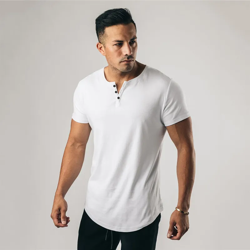 Merk Mens Kleding Sport Polo Shirts Gym Fitness T-shirt Mannen Zomer Mode Korte Mouw Polos Katoen Bodybuilding Tshirt 210421