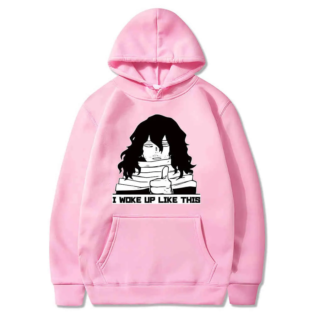 Shota Aizawa Hoodies My Hero Academia Boku No Hero Anime Gevşek Erkekler Uzun Kollu Hoody Sweatshirt Y0319