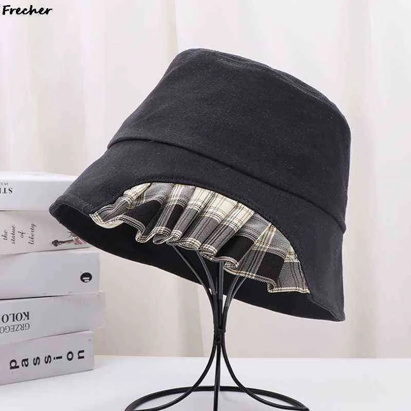 Panama emmer hoed mannen vrouwen zomer emmer cap unisex katoenen fashoin vissen hoeden zon zomer zonnebrand visser heup hop caps G220311