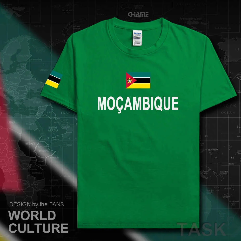 모잠비크 망 티셔츠 아프리카 패션 유니폼 국가 팀 100 % 코튼 티셔츠 의류 티즈 국가 스포츠 모즈 모잠비탄 X0621