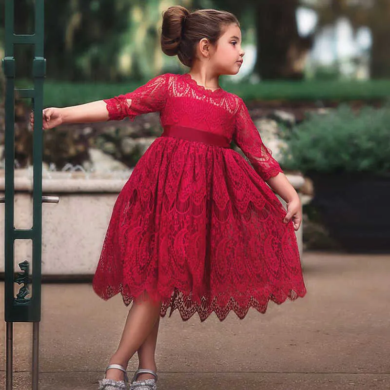 Bear Leader Mädchen Kleid Prinzessin Kleider Abendkleid Elegent Floral Bedrucktes Top Tutu Kleid Ballkleid für Mädchen 210708