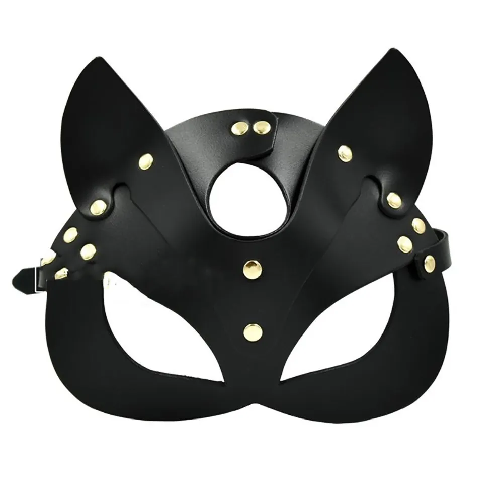 BCYQZ Handgemaakte Punk Party Cat Mask Gothic Leather Riem Verstelbare Maskerade Sexy Voor Vrouwtjes