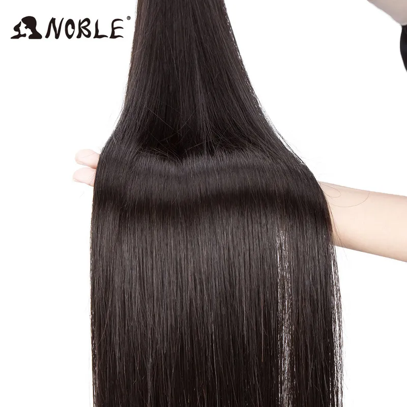 NOBLE16-40 Inch X Real Hair Bundles Bone Straight Hair Extension Wholesale Nature Black X Real Protein Hair Extensions 220216