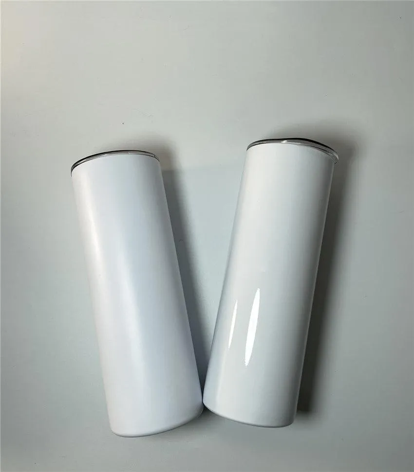 Local Warehouse 20oz matte Sublimation Straight Tumbler Blank Skinny Tumbler Edelstahl 2-lagige vakuumisolierte Flasche Heat T162I