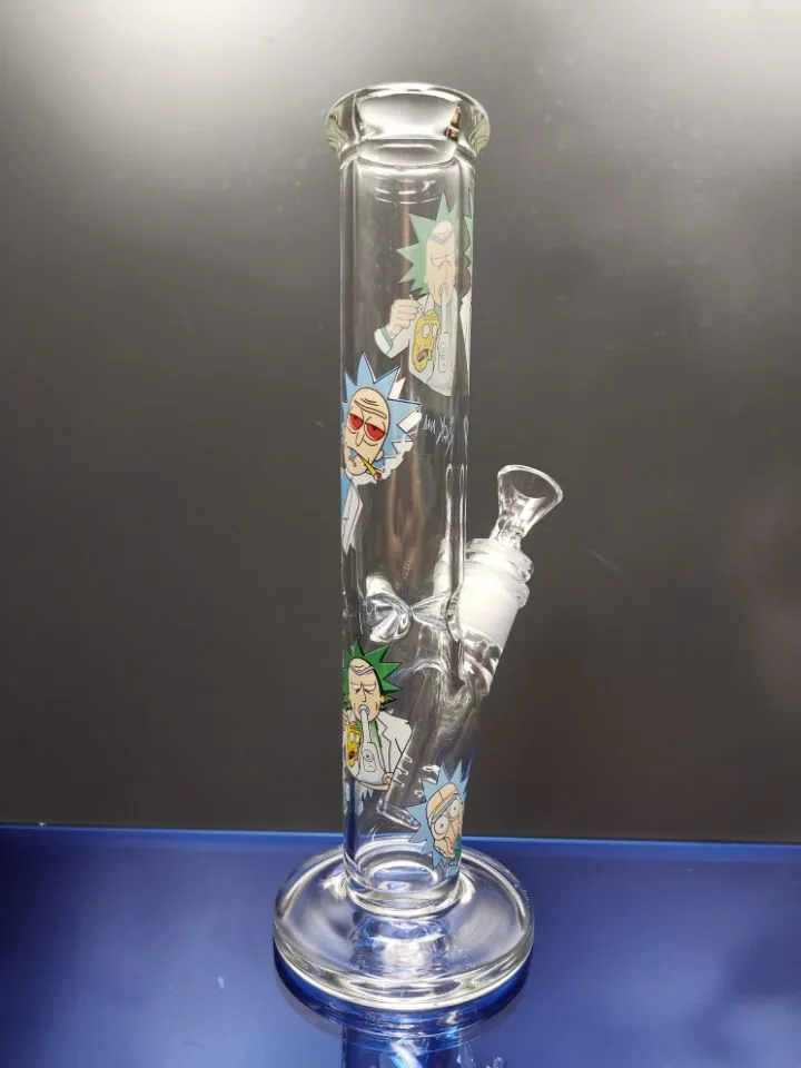 10-Zoll-Bong mit geradem Rohr, Dab-Ölplattform, Bubbler, dicker Becher, Ölbrenner, Glas, Wasserpfeife, Cheechshop