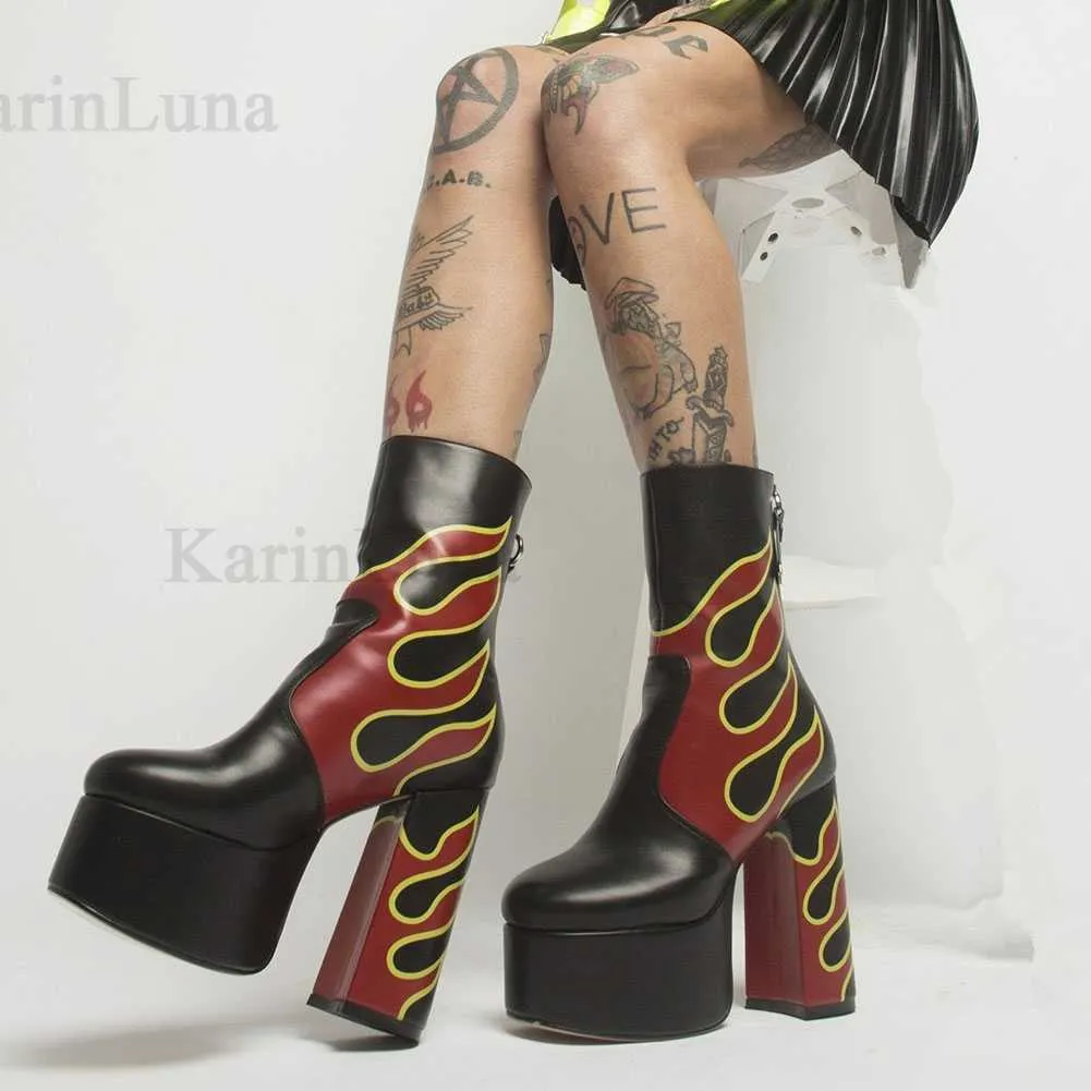 Marque Design femme Sexy bottes grande qualité en forme de coeur Super haut talon plate-forme 2021 femmes genou bottes confortables chaussures Y0914