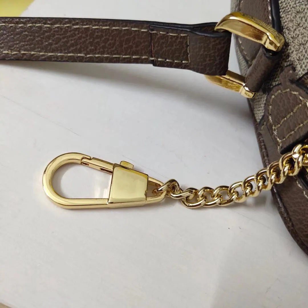 Мини-винтажные кошельки Ophidia с двойной буквой G и кольцом для ключей на ремешке внутри, прикрепляемые к большой сумке, женские сумки через плечо303D