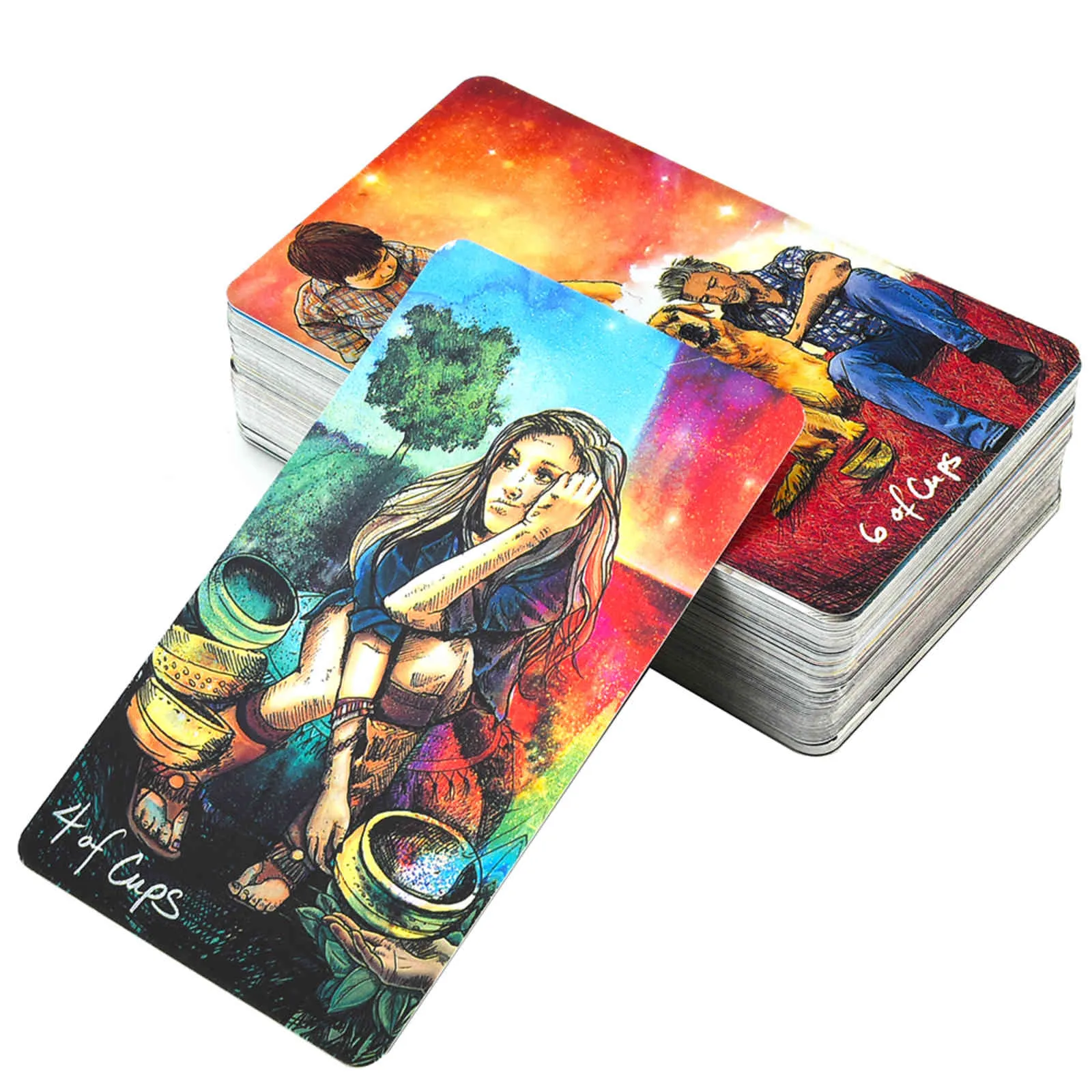 Tarot Light Seer's Tarot Card Deck 78 Cards Full Color and GuideBook هو أداة شفاء وتوجيه السير