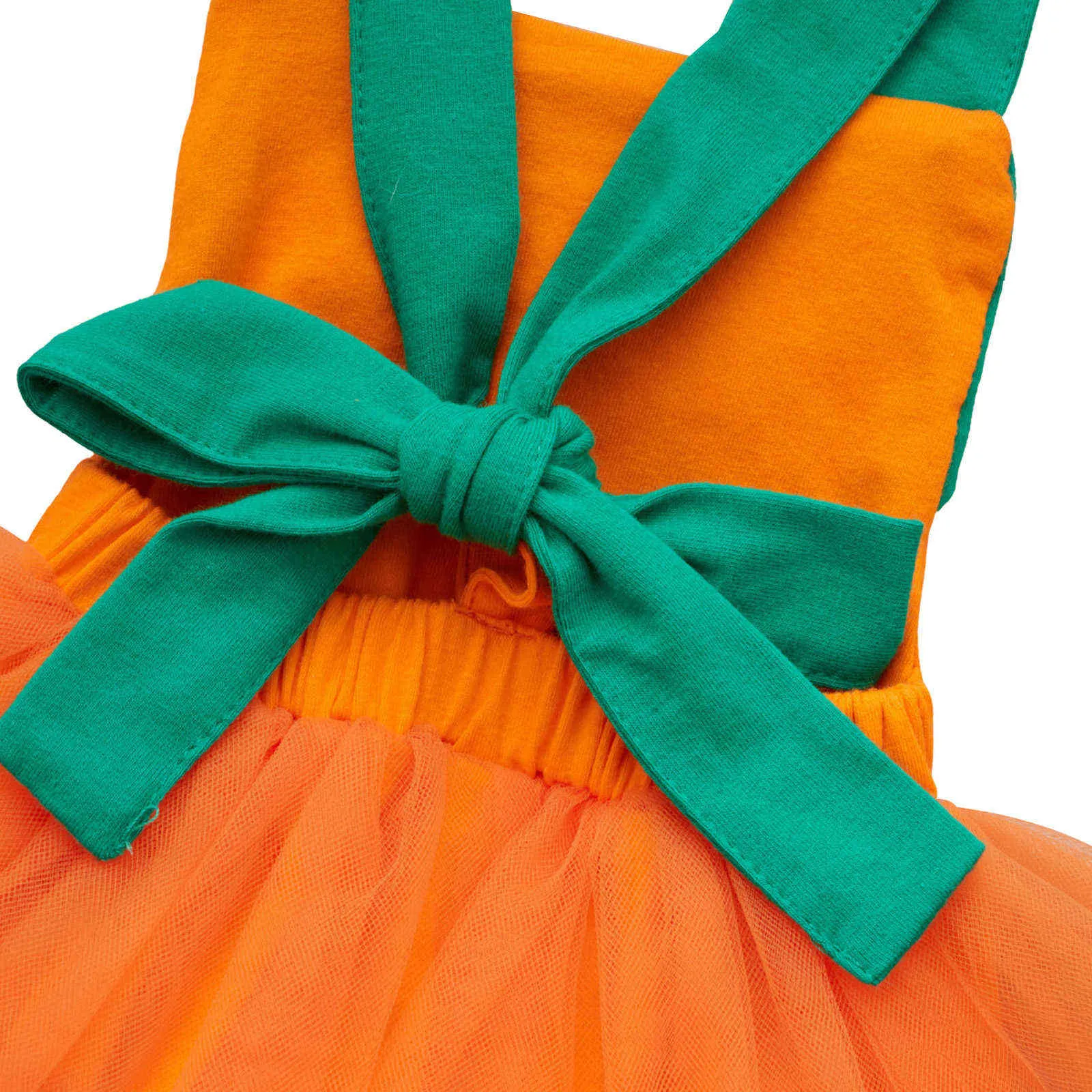 MaBaby 0-18M nato neonato neonate costume di Halloween pizzo tulle zucca pagliaccetto tuta abiti da principessa DD40 211101