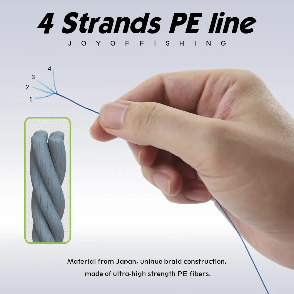 1000m 4 flätat fiskelinje 4 strängar Multifilament Fiske Wire Carp Fiske 8LB150LB
