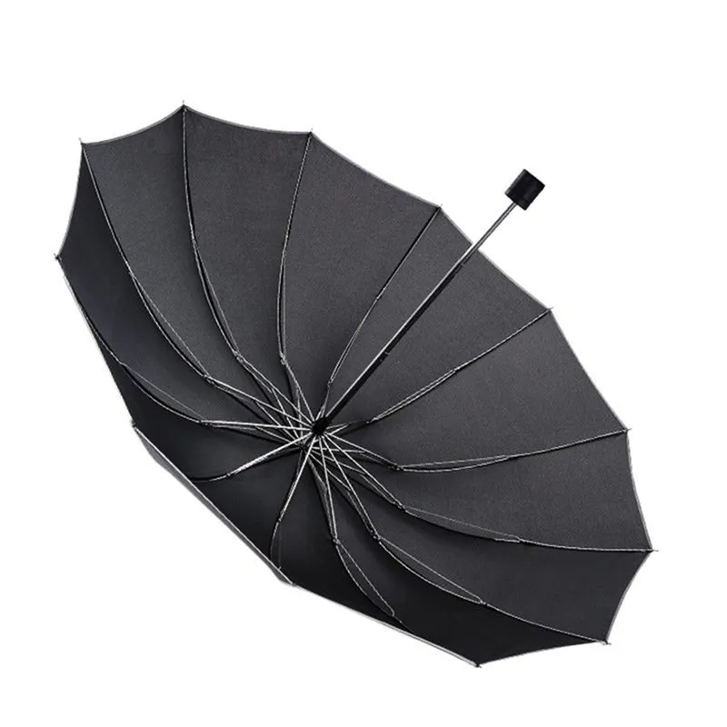 Parapluie coupe-vent pliant à 12 os avec nuit réfléchissante anti-pluie femmes hommes grand voyage extérieur soleil pluie parapluies hommes parasol 210401