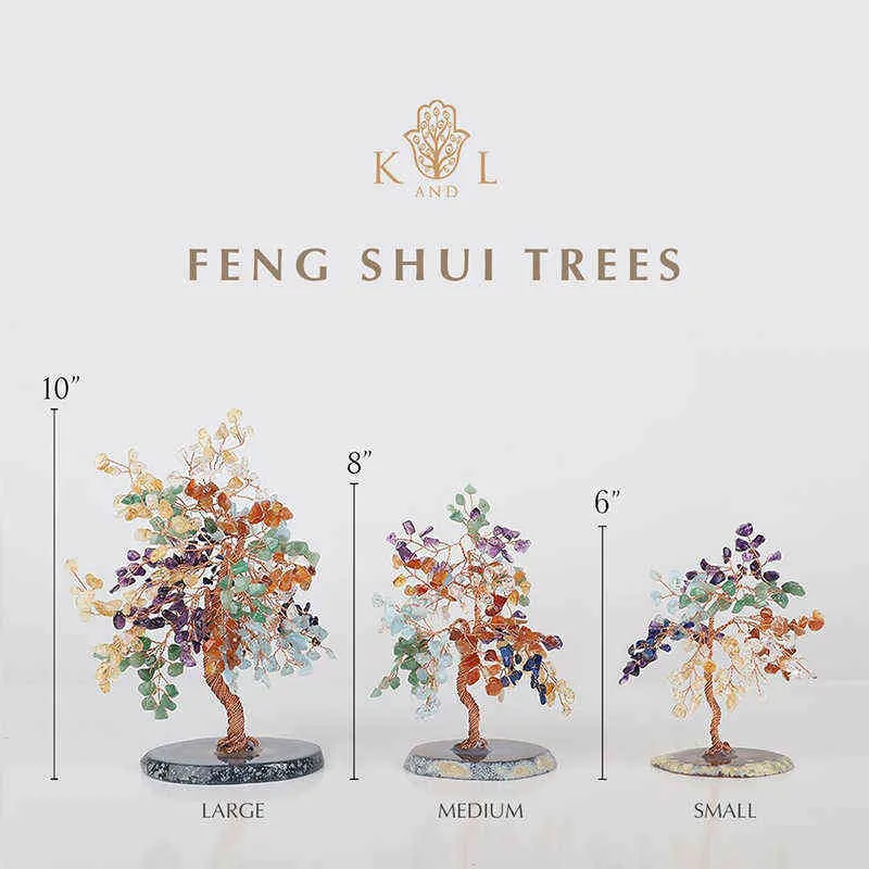 Hailanbao Crystal Natural Bonsai Pieniądze Drzewo Lucky Feng Shui Dla Dekoracji Tabletop Home Office 211101