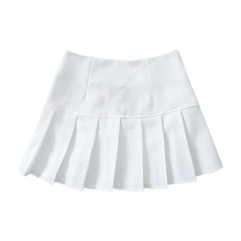 Womengaga Girls muszą składać seksowne sporty mini krótki wysoki talia plisowana spódnica dziewczyna kobieta biała jesień 7FQ4 210603