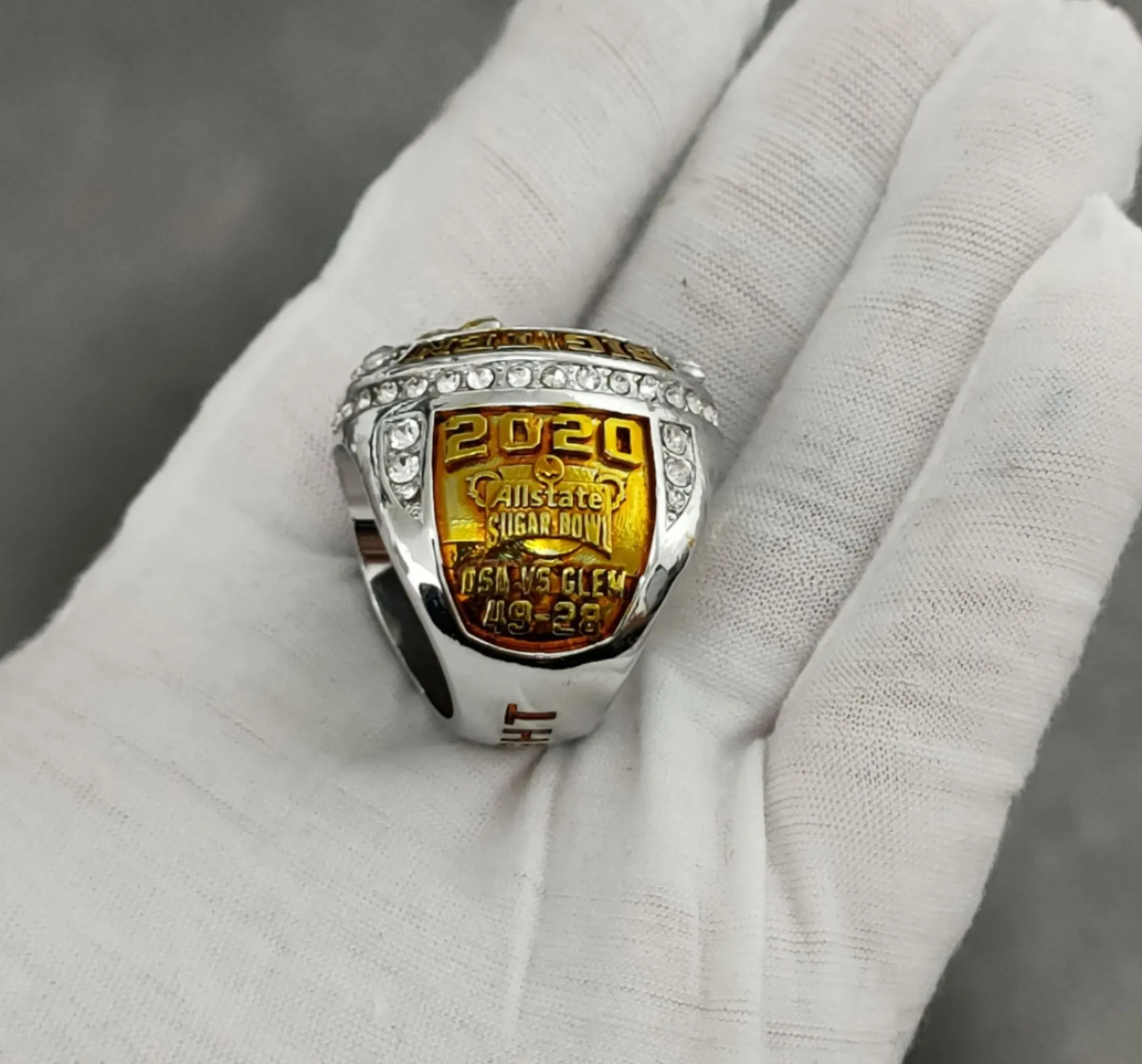 Anello dei campioni della Ohio State University 2020 Big ten all state Sugar Bowl football Campionato Head DOACH anelli2826