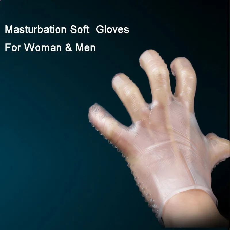 Massage mjuka handskar onani spik fläckar handskar för unisex finger sex leksaker för par manlig onanator erotictoy sexverktyg för5776242