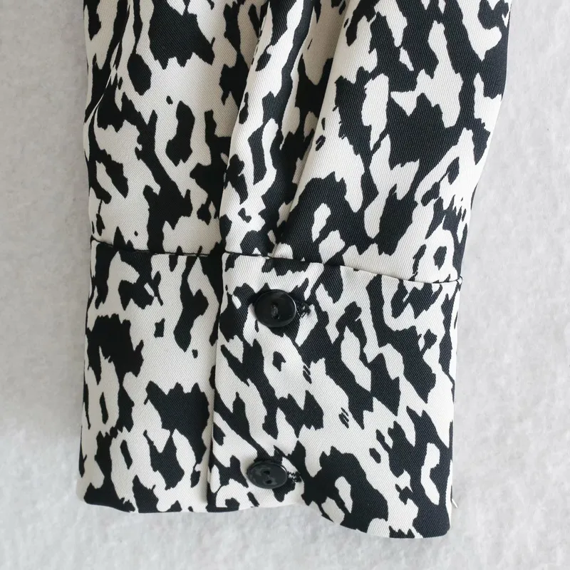 Mulheres Outono Vintage Mini Vestido V-Decote Longa Longa Laço Laço Leopardo Impressão Feminina Elegante Vestidos de Rua Vestidos 210513
