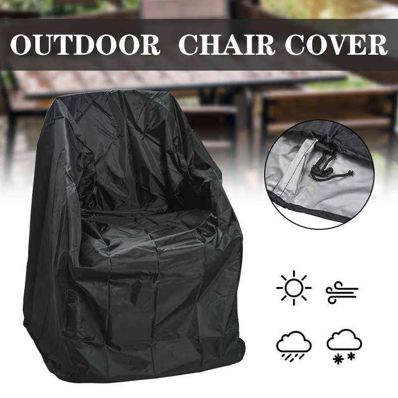 Outdoor Wodoodporna pokrywa Meble ogrodowe Krzesło deszczowa Sofa Ochrona Dustoodporna Tkany Poliester Wygodny 211116