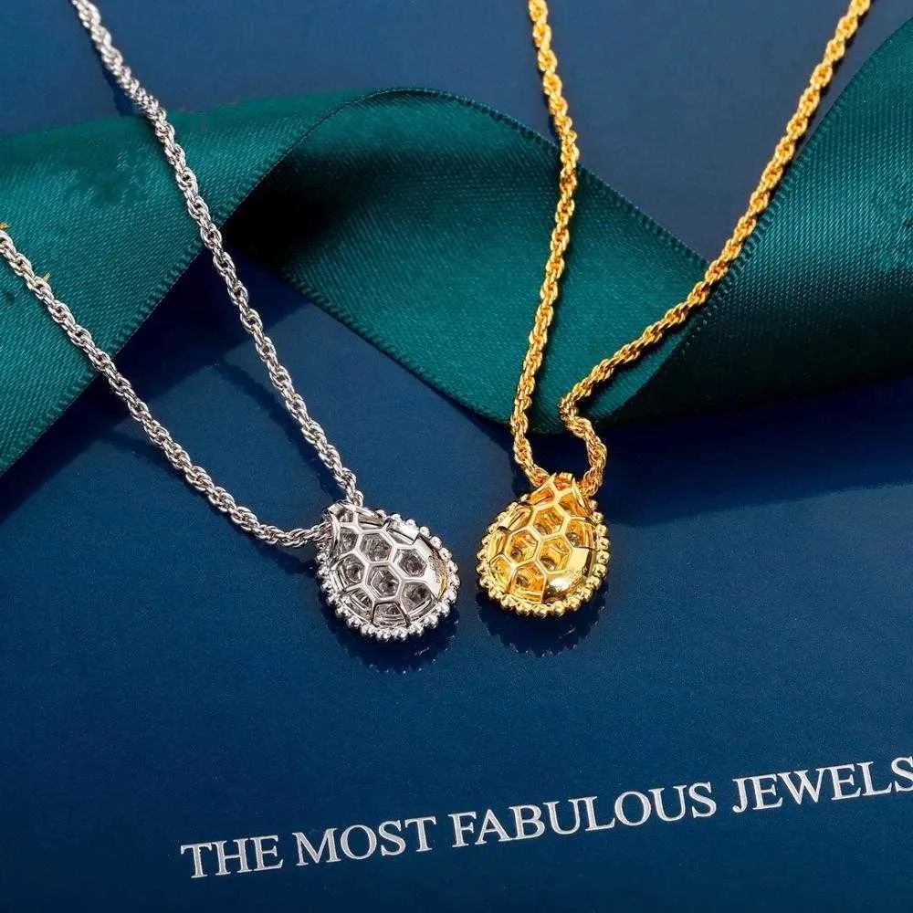 Bijoux de marque en argent Sterling 925 pur pour femmes, pendentif goutte d'eau en diamant, collier en or, joli Design fin, Luxury2509
