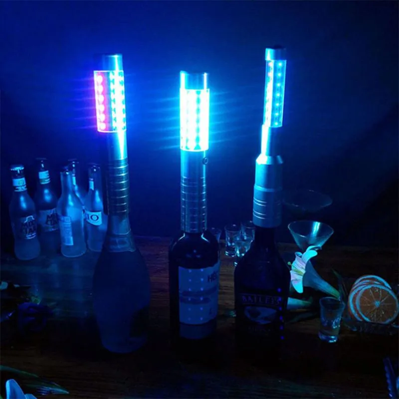 Lampade da tavolo Ricaricabile Strobe Disco Bar Party Flash Stick Luce laser Tappo bottiglia di vino Servizio Sparkler Neon Sign282Q