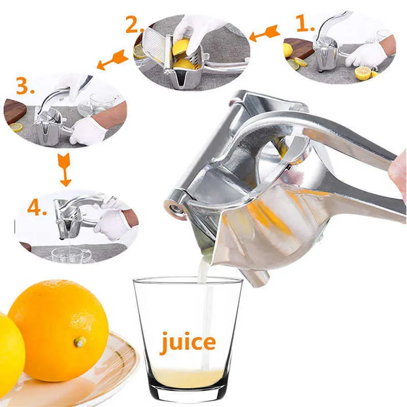 Бытовая ручная сока Squeezer алюминиевый сплав ручной давления R гранат оранжевый лимонный сахарный тростник кухонный фруктовый инструмент 210628