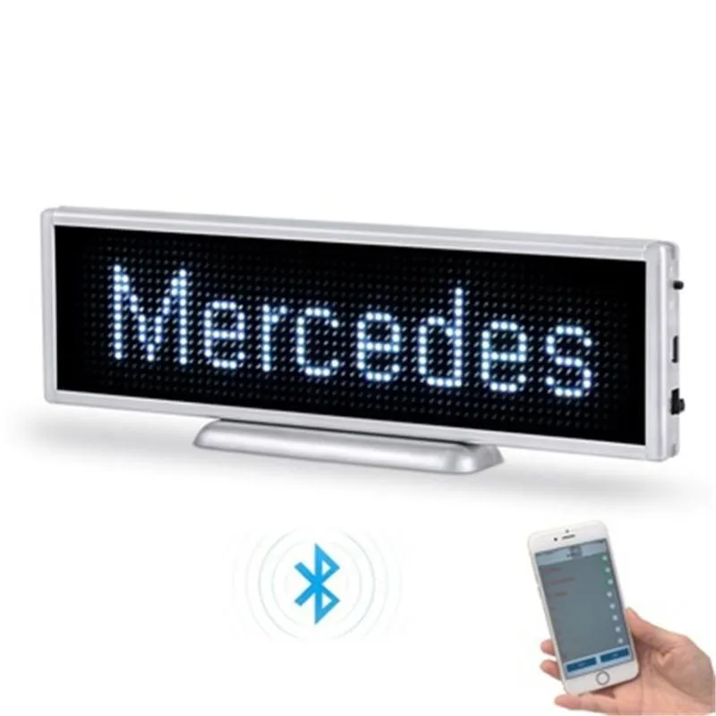 21cm P3mm Bluetooth Ledrero LED Signe Panneau d'affichage de défilement programmable pour le magasin Contrôlé par application mobile Modules DIY241A