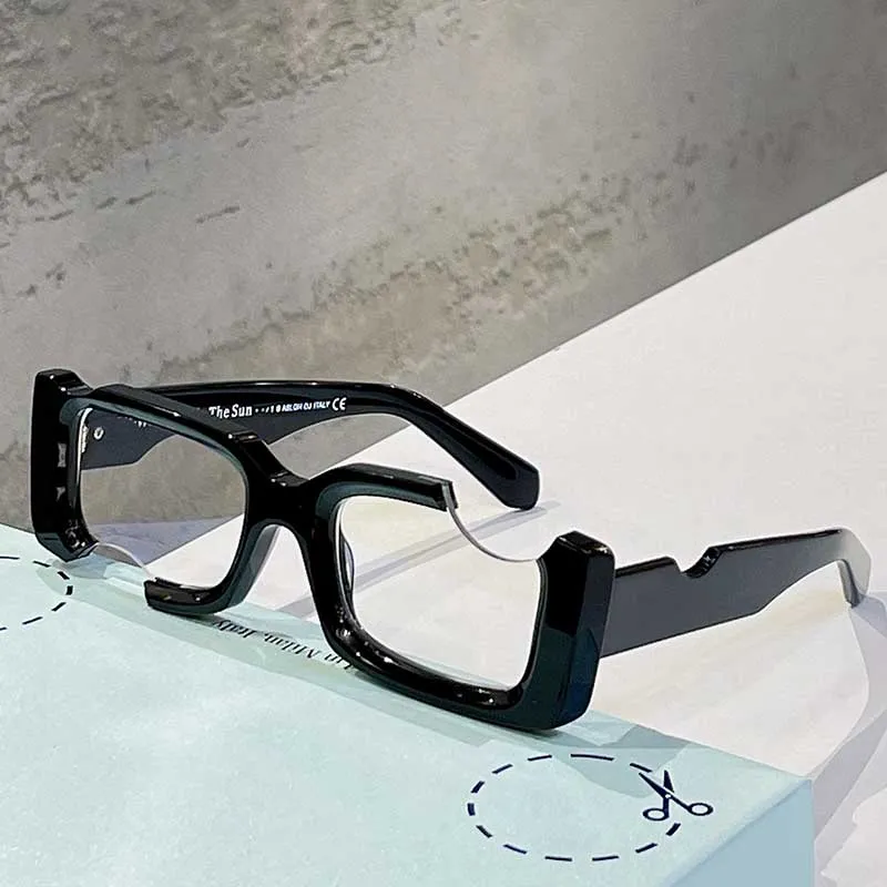 Moda clássica quadrada OW40006 Óculos de sol placa de policarbonato moldura 40006 óculos de sol femininos ou femininos óculos de sol brancos com o225Z