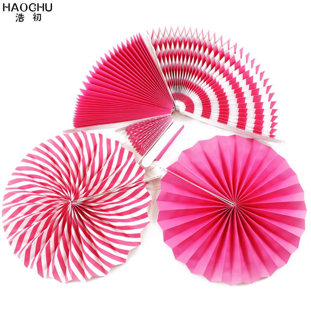 Mixed Size Hanging Paper Fan Round Wheel Paper Fans Purple/Green/Blue/Pink Birthday Kids Party Christmas Decoration 210610