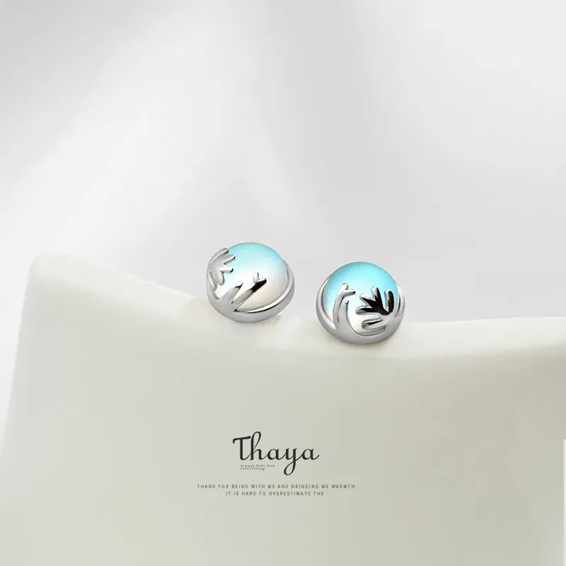 Thaya 925 Silver Aurora Forest Earring Earrings Original Design Smycken för kvinnor Elegant gåva 210506240R