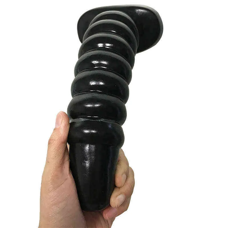 NXY Dildos Anal Toys Super Large Threaded Vestibular Plug for Men and Women Masturbation Device Soft External Expansion Fun Adult Products 0225