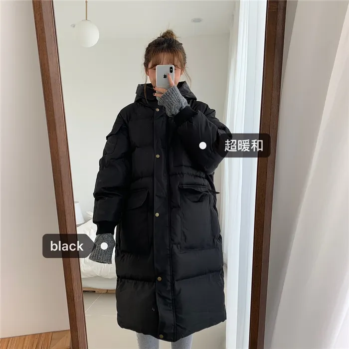 Femmes Parkas veste d'hiver grande taille à capuche longue Parka Mujer coton rembourré pardessus décontracté surdimensionné manteau femme 210423