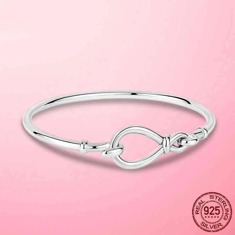 2021 Hot 925 Sterling Sier Original Me Bracelet Fit Mark Me Charme Kralen Mode Infinity Knoop Femmes Bracelet Bijoux