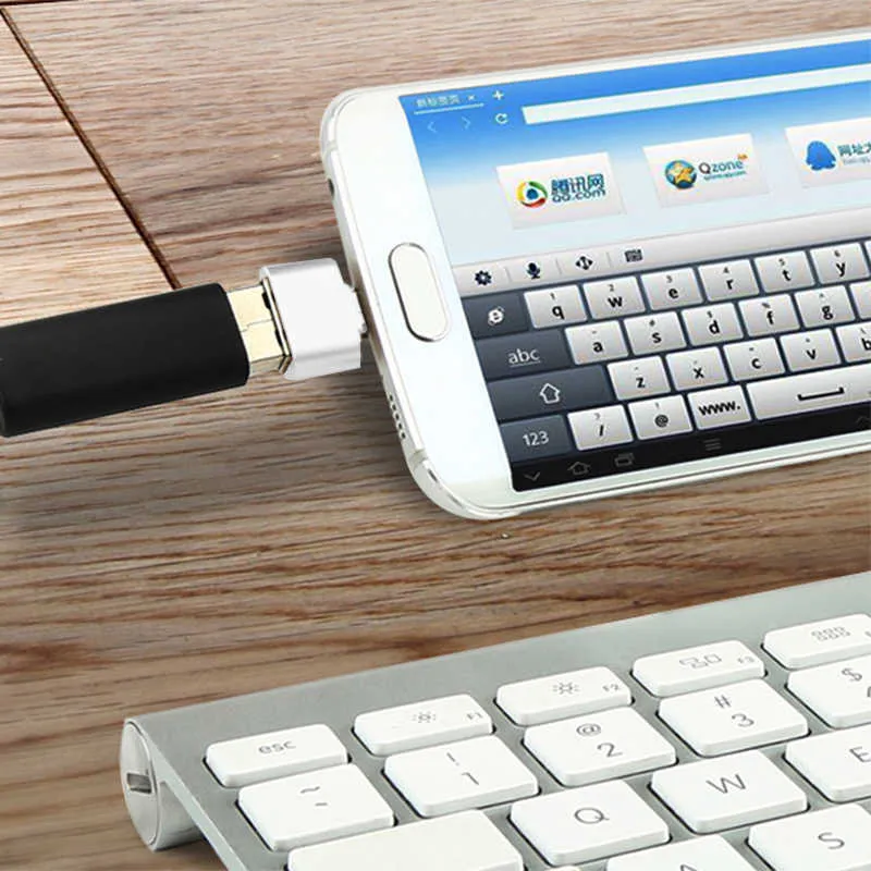 OTG Converter Evrensel Mini Mikro için USB 2.0 OTG Adaptörü Bağlayıcı Android Cep Telefonu Tablet PC Kablosu Adaptörü