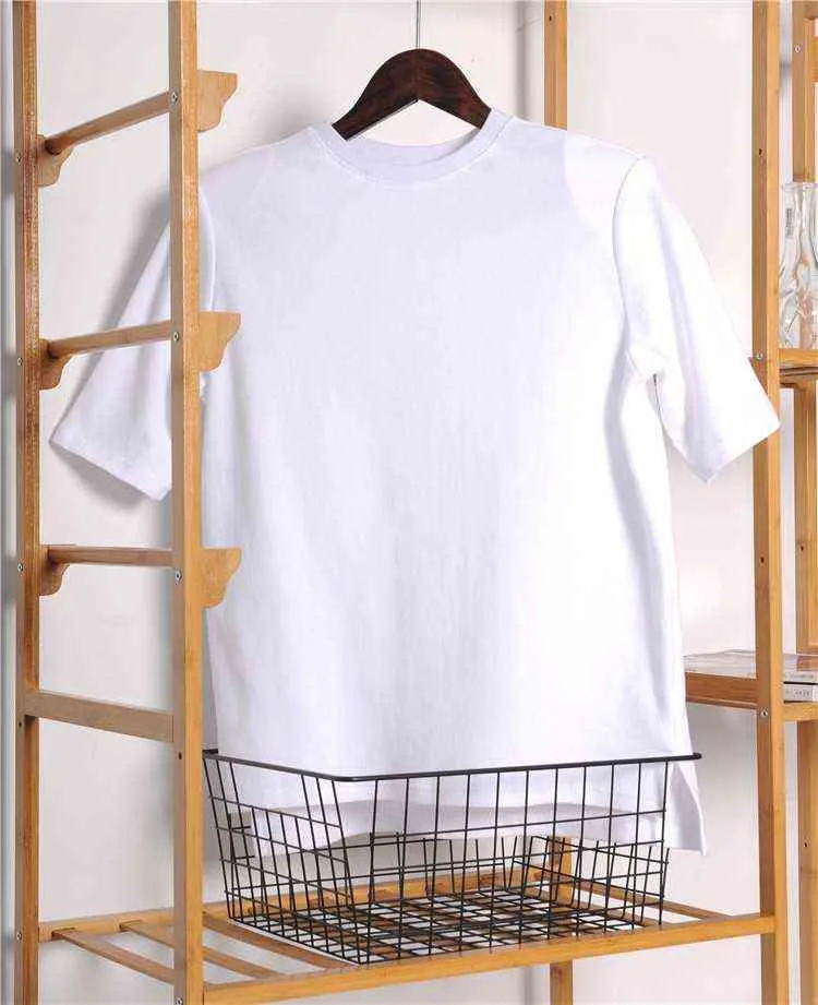 Getspring Frauen T Shirt Schulter Gepolsterte Baumwolle Weiß T Shirt Mädchen Sommer Top T-shirts Plus Size Übergroßen T-shirt Für Frauen 220207