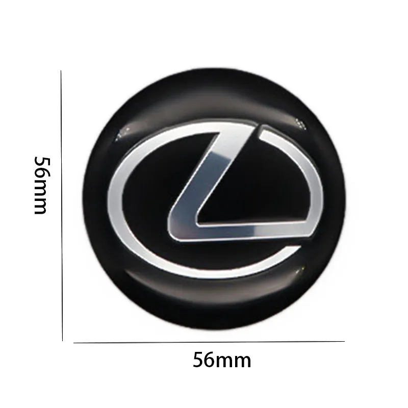 4 adet Tekerlek Merkezi Hub Kapak 56mm Logo Sticker Lexus-Logo Kişiselleştirilmiş Değiştirme Çıkartmalar, Tekerlek Hub Merkezi Sticker