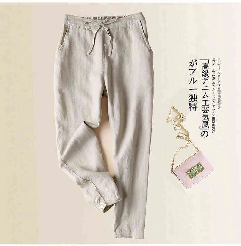 ShiMai femme printemps grande taille vêtements cheville femme pantalon S-5xl dames décontracté Streetwear surdimensionné coton ligne pantalon 211115
