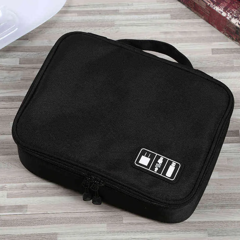 Multifunction Digital Storage Bag USB Data Cable Earphone Wire pen Power bank Organizer Portable Travel Kit Case Pouch 211102314I