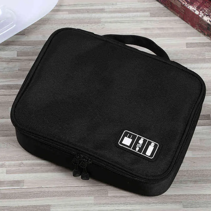 Sac de rangement numérique multifonction Câble de données USB Écouteur Fil stylo Banque d'alimentation Organisateur Kit de voyage portable Pochette 211102314I