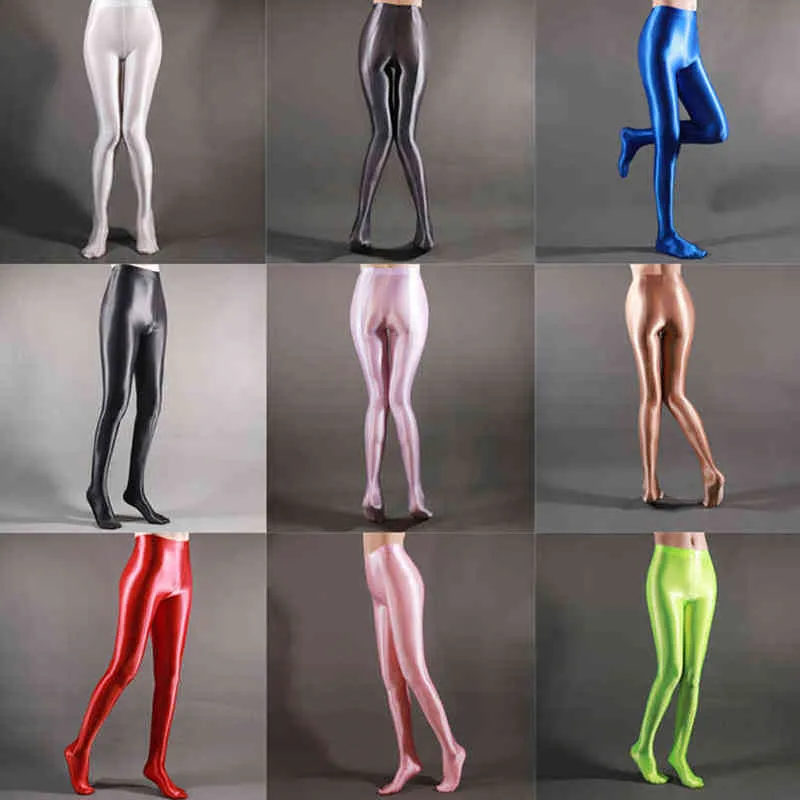 Leggings da donna solidi in spandex alto Vita senza cuciture Leggins femminili trasparenti Pantaloni sexy neri bianchi Danza ragazze 211204