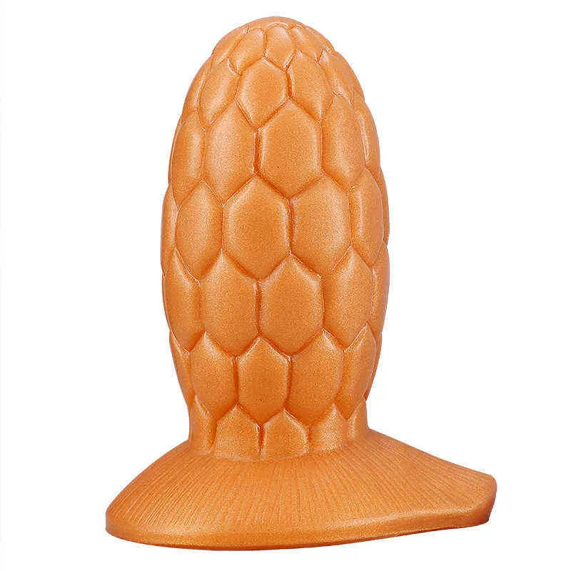 Nxy Dildos Anal Brinquedos Especial Embalagem Especial Egg Ovo Plug Masturbação Dispositivo Para Homens e Mulheres Solica Silica Gel Espesso Diversão Quintal Expansão Adulto Produtos 0225