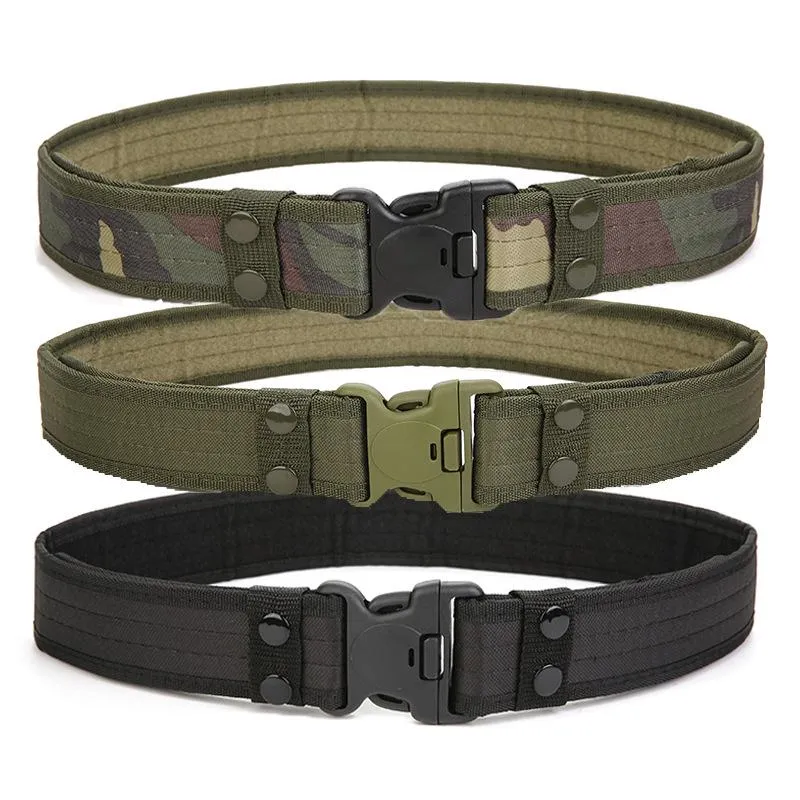 Belts TJ-TingJun Oxford Cloth Tactical Belt Men's Canvas With Outdoor Army Fan Fashion EVA Sponge Outer WDY2200e
