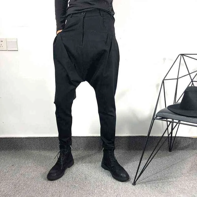 Owen Areak män Casual Harem Byxor Hög Gata Slitage Hip Hop Ankel Längd Byxor Herrkläder Sweatpants Spring Black Pants H1223