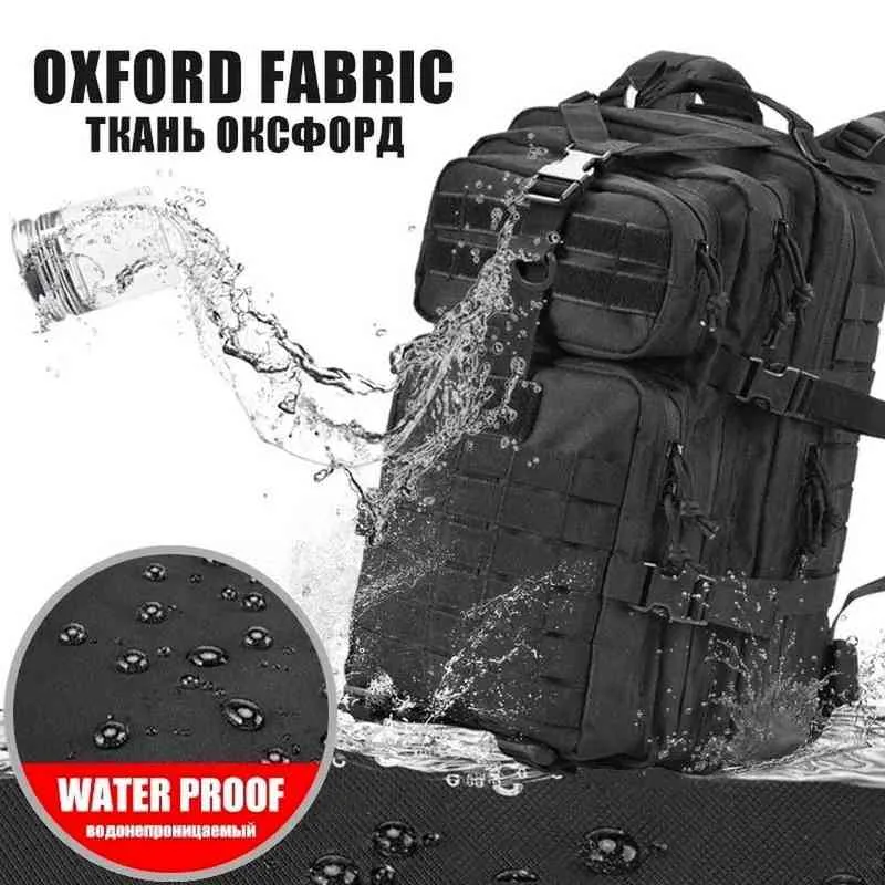 30L;/50L Große Kapazität Männer Armee Militärische Taktische Rucksack 3P Softback Outdoor Wasserdichte Tasche Wandern Camping Jagd Taschen 211224