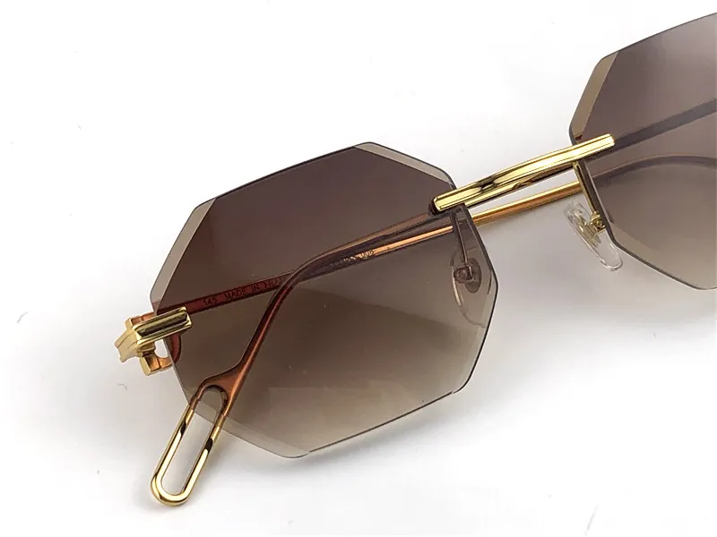 sunglasses vintage Piccadilly irregular rimless diamond cut lens retro fashion avant-garde design uv400 light color decoration sum165Z