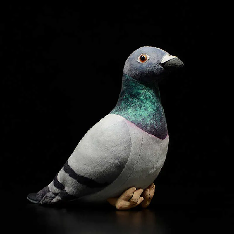 Simulation Cute Grey Pigeons Plush Toy White Rock Dolls Peace s Small Letter Bird Model Kids Gift 2107286044946