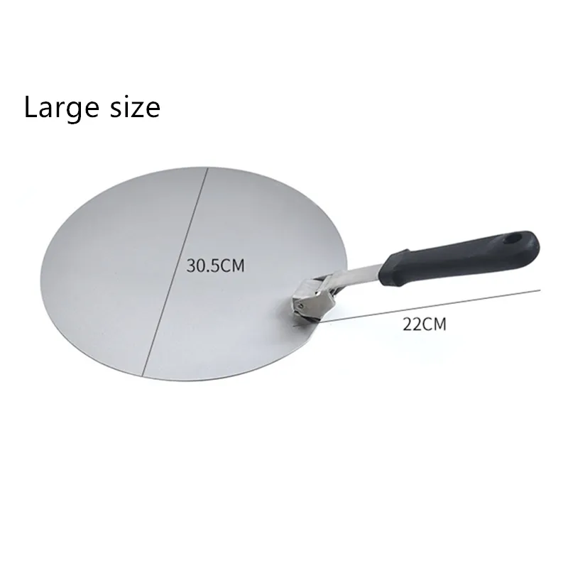 Pizza Shovel Spatula Plastic Handle Foldable Round Stainless Steel Non-Stick Pastry Paddle Kitchen Baking Cake Tools Accessories