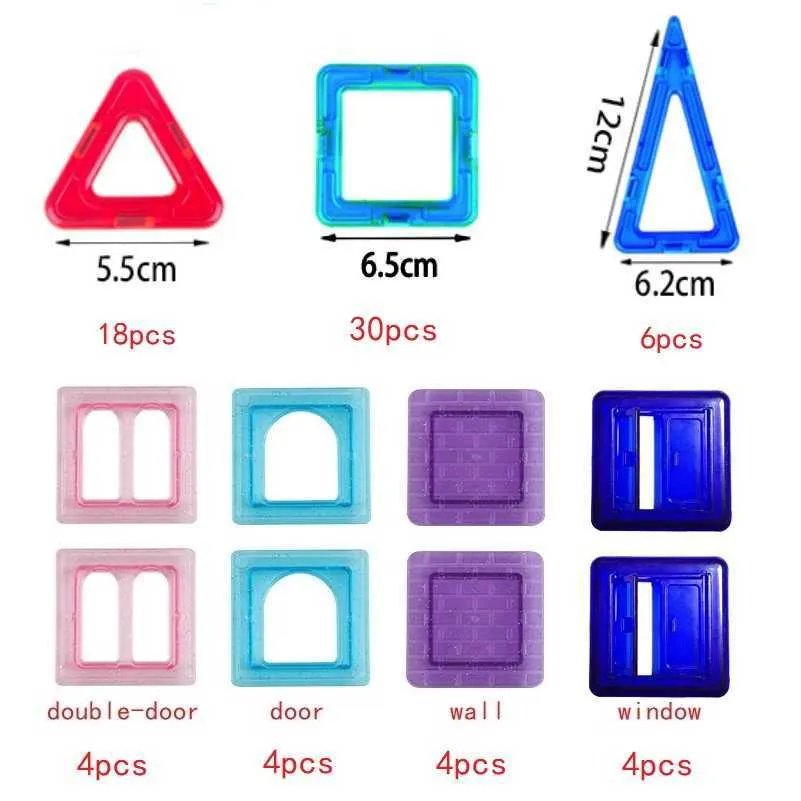 70 個磁気ビルディングブロック磁気デザイナー建設セットモデル構築玩具磁石磁気ブロック知育玩具 Q0723