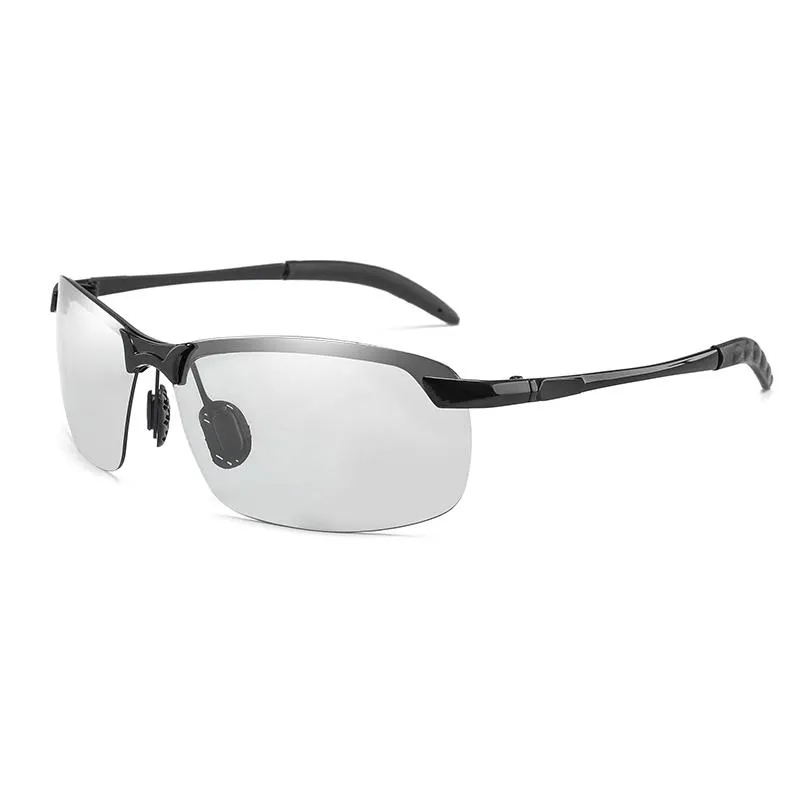 Sürüş polaroid güneş gözlükleri metal çerçeve spor güneş gözlüğü erkekler polarize vintage sürücü retro gözlük