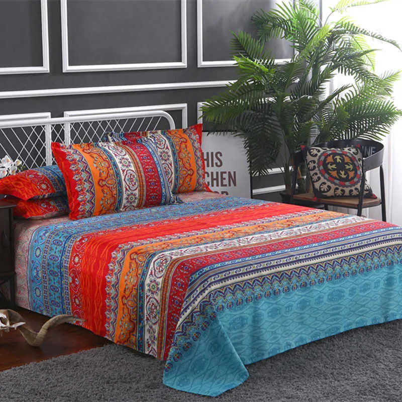 Fanaijia 3D Bohemian Seting Sets Boho Impresso Mandala Duvet Set Conjunto com Pillowcase Queen Size Bedlinen Home Têxtil 211007